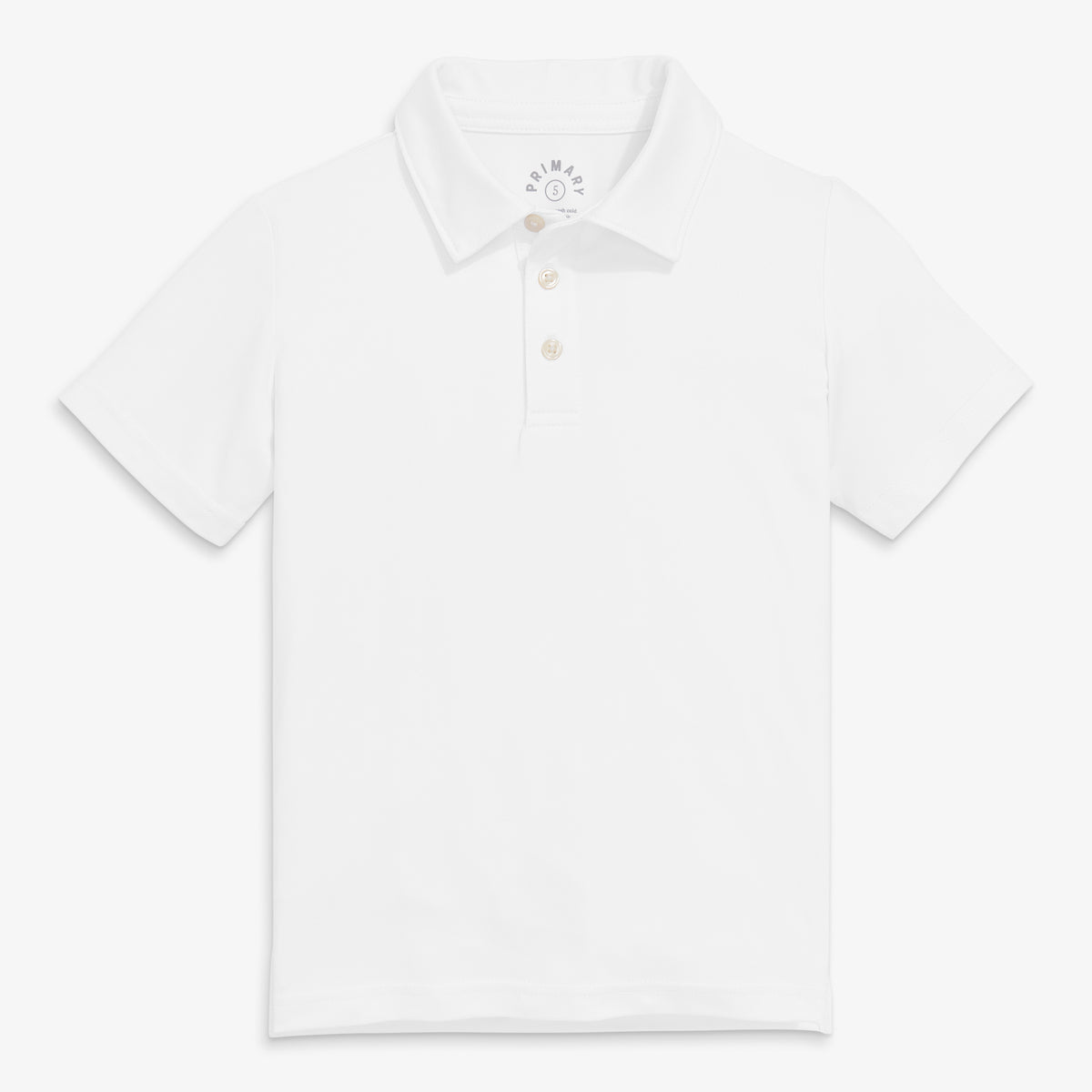 Kids short sleeve FlexKnit polo in white