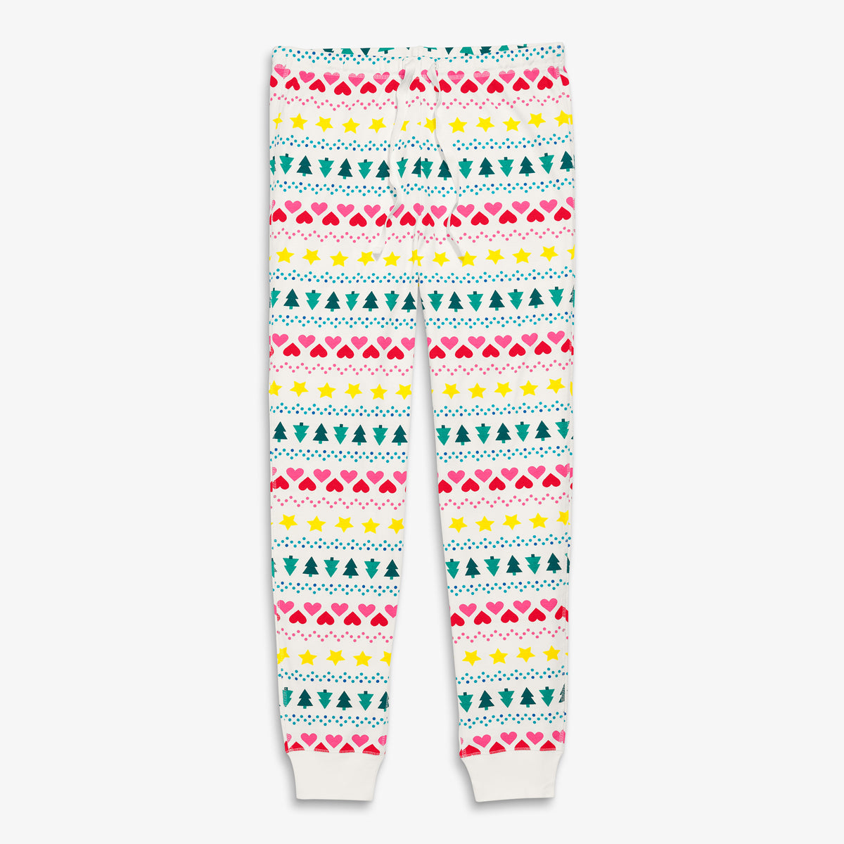 Clearance unisex fit organic pj pant in fair isle in ivory-fairisle-holiday