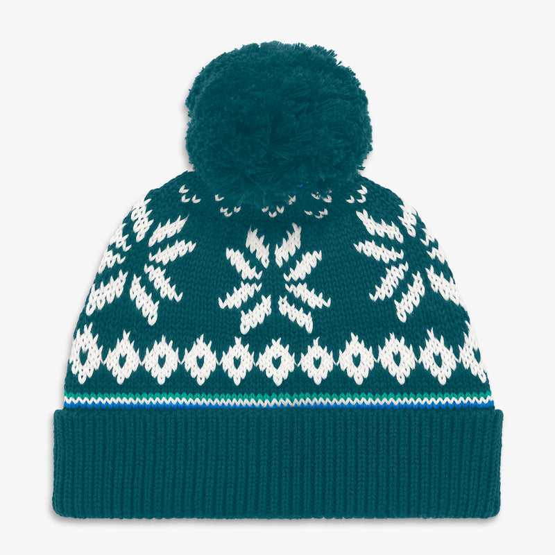 Baby knit beanie in snowflake fair isle