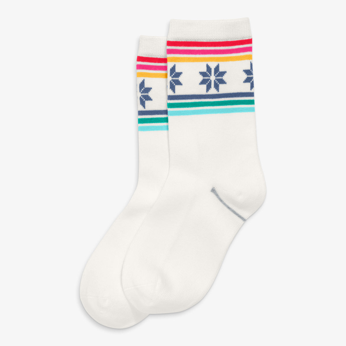 Clearance kids crew sock in snowflake fair isle